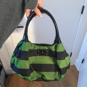 Kate Spade purse blue and green striped